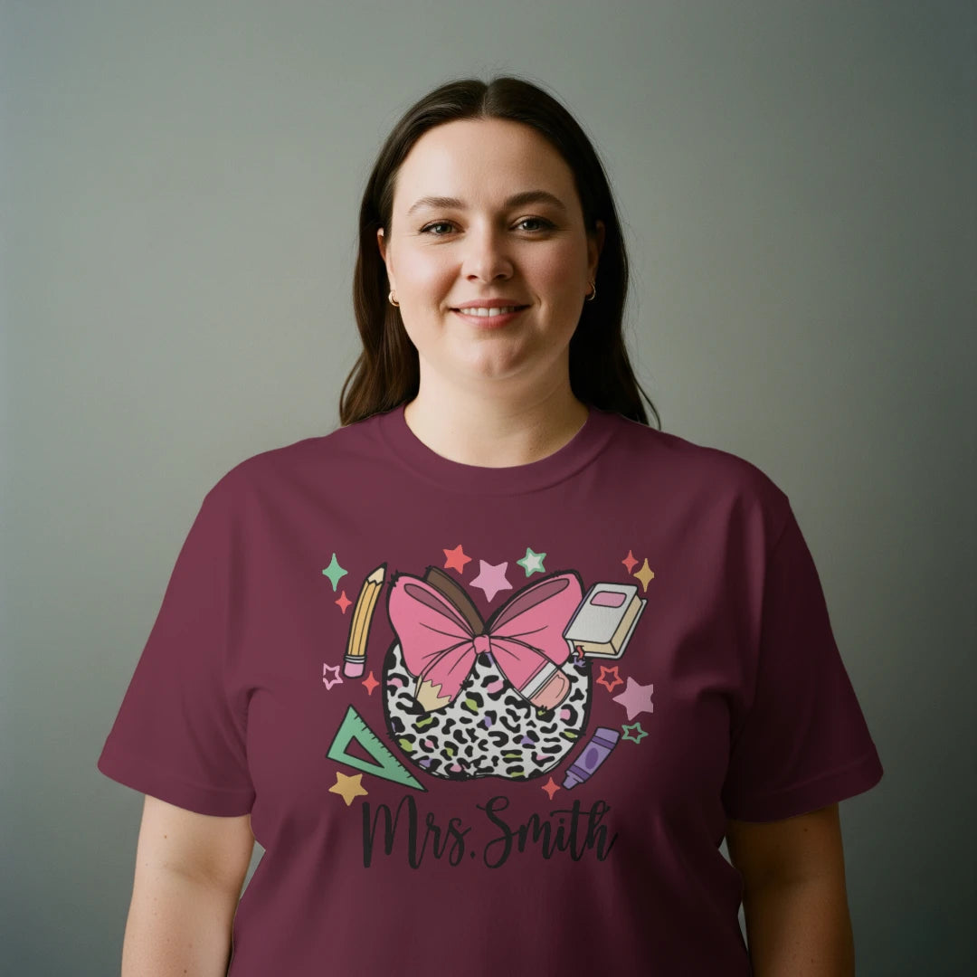 🐆🎀 Wild About Teaching – Custom Teacher Tee ✏️📚