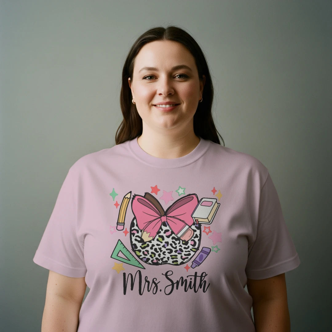 🐆🎀 Wild About Teaching – Custom Teacher Tee ✏️📚