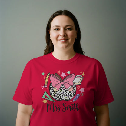 🐆🎀 Wild About Teaching – Custom Teacher Tee ✏️📚