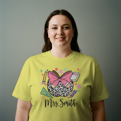 🐆🎀 Wild About Teaching – Custom Teacher Tee ✏️📚