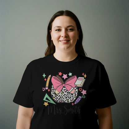 🐆🎀 Wild About Teaching – Custom Teacher Tee ✏️📚