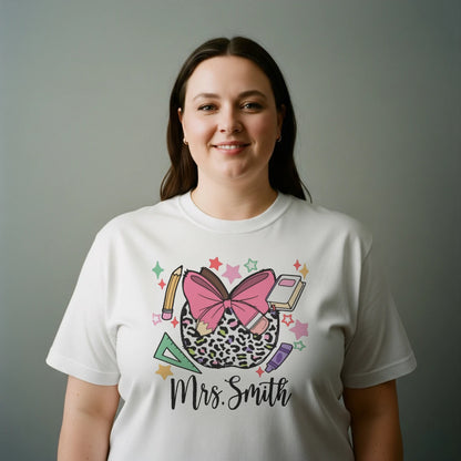🐆🎀 Wild About Teaching – Custom Teacher Tee ✏️📚