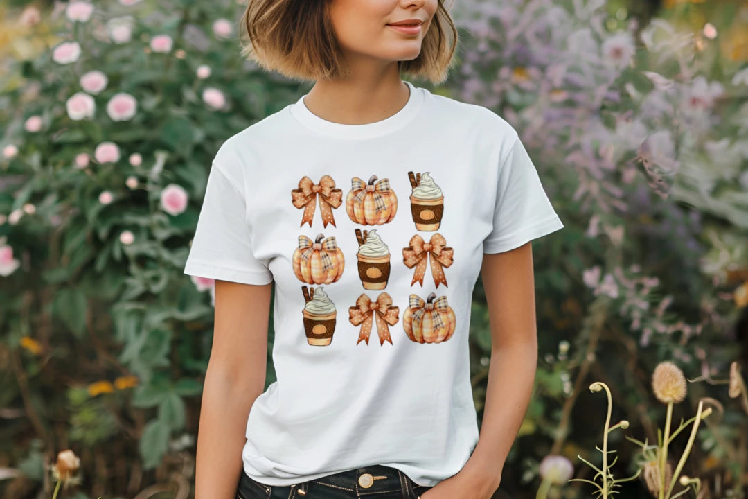 🎃☕ Plaid Pumpkin Spice Tee ☕🎃