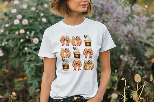 🎃☕ Plaid Pumpkin Spice Tee ☕🎃