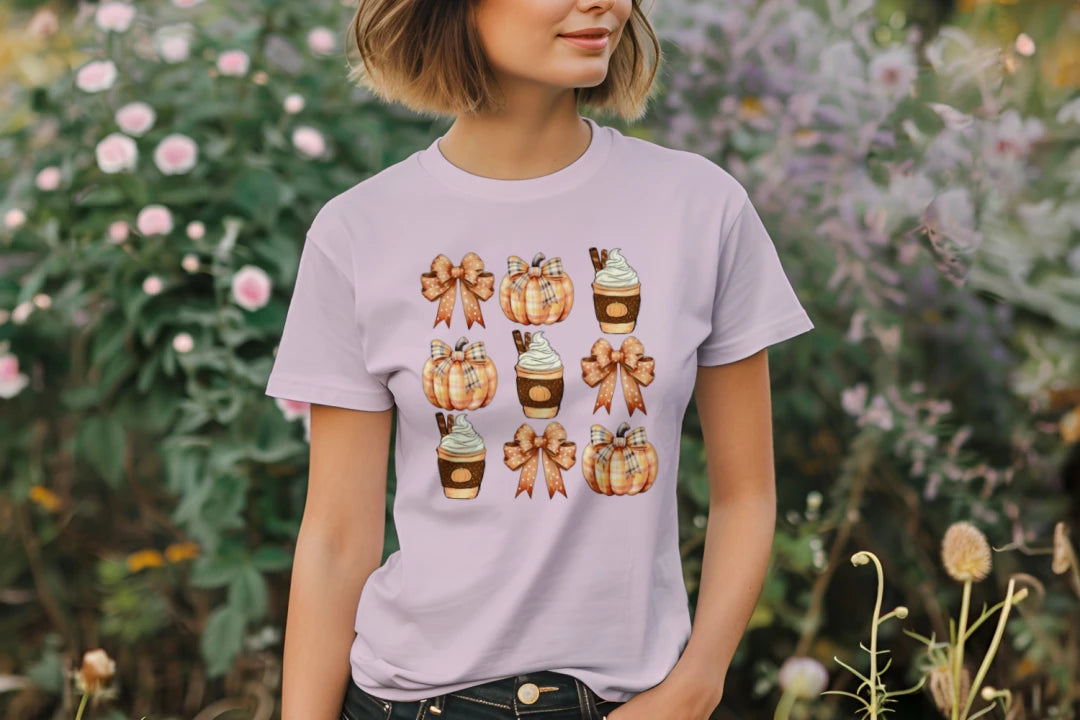 🎃☕ Plaid Pumpkin Spice Tee ☕🎃