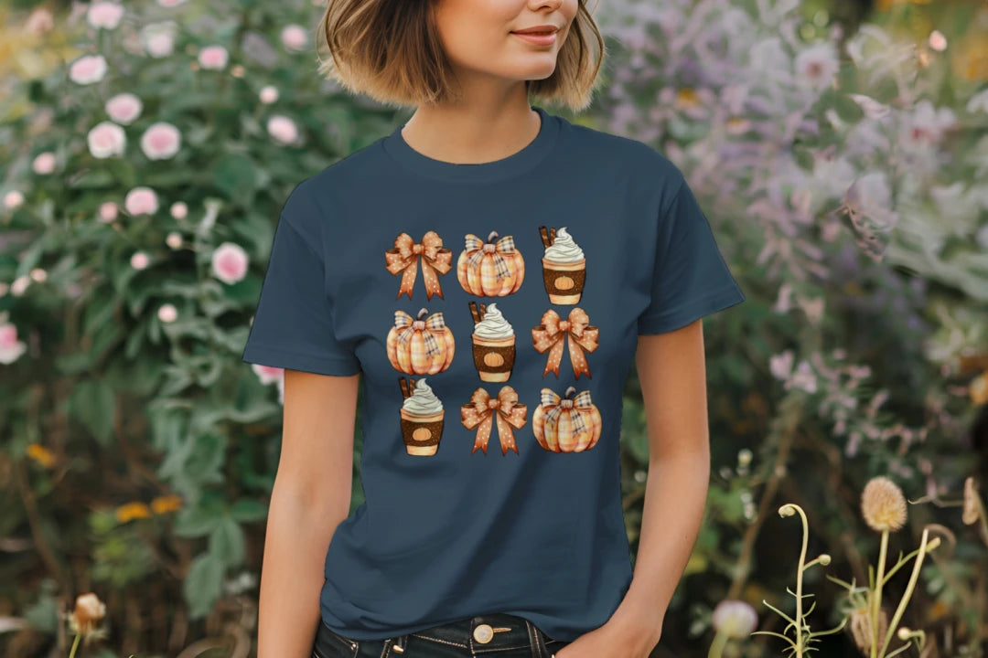 🎃☕ Plaid Pumpkin Spice Tee ☕🎃