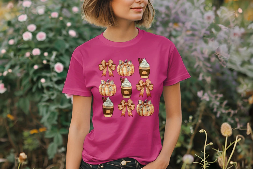 🎃☕ Plaid Pumpkin Spice Tee ☕🎃