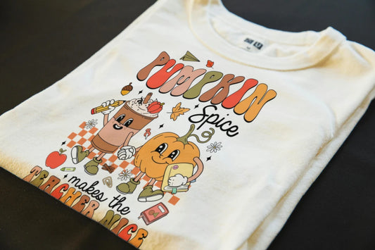 🍎☕ Pumpkin Spice Teacher Tee ☕🍎