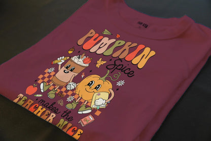 🍎☕ Pumpkin Spice Teacher Tee ☕🍎