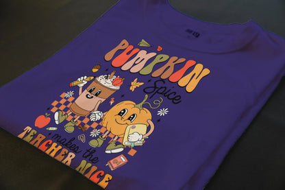 🍎☕ Pumpkin Spice Teacher Tee ☕🍎