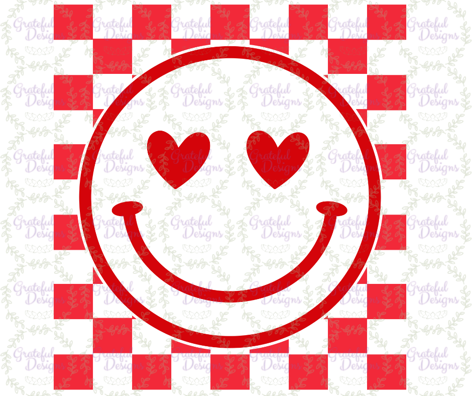 😍“Heart Eyes White Smiley” Retro Valentine Tee 😍