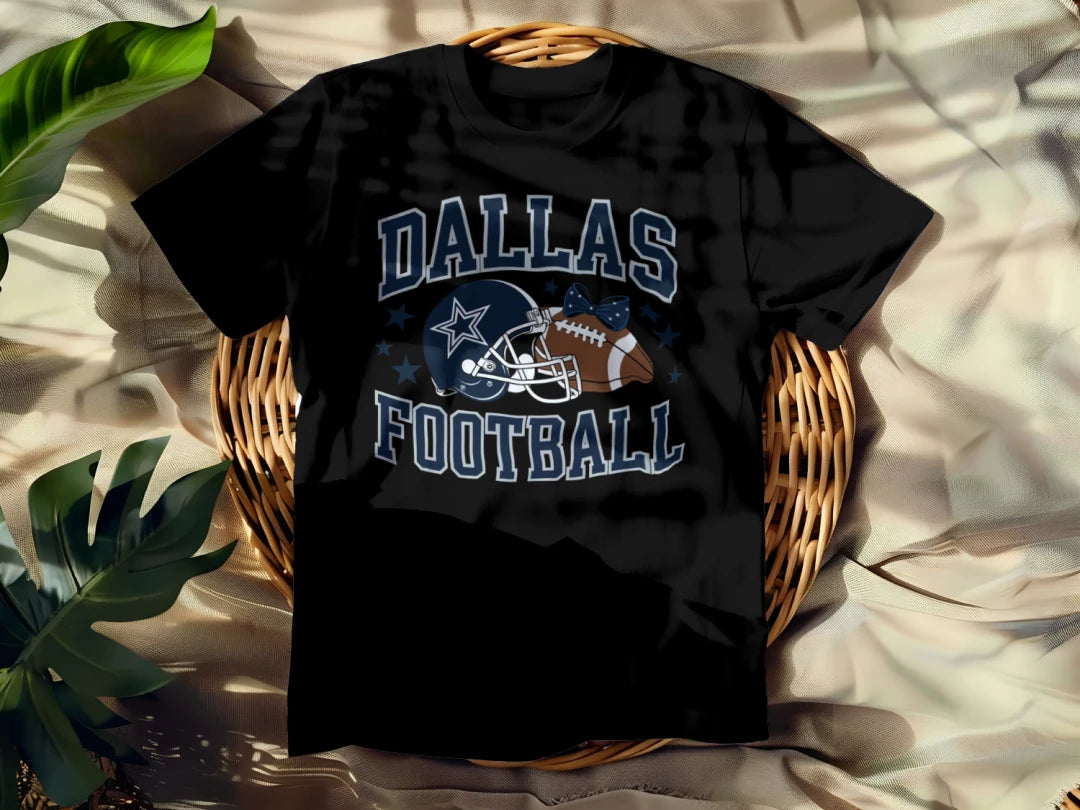 🏈💙🤍Bow Dallas Football Tee 🏈💙🤍