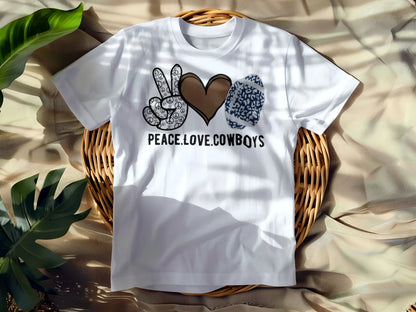 ✌️❤️🏈 Peace Love Cowboys Tee ✌️❤️🏈