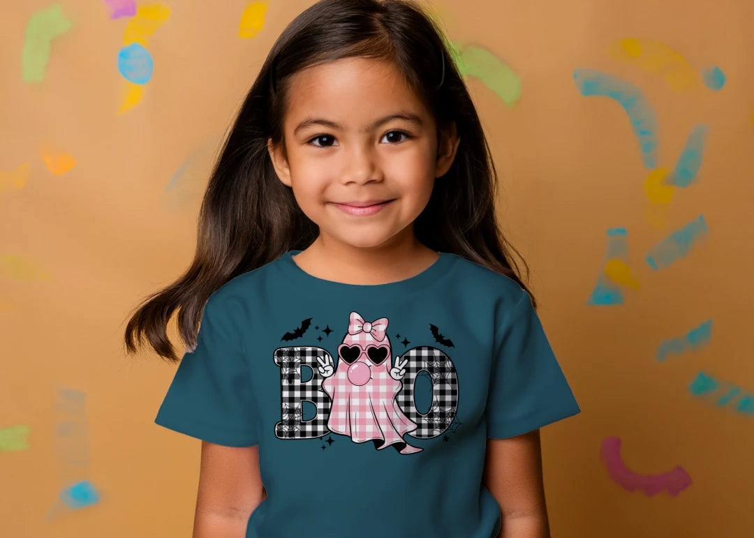 🎃👻 BOO Plaid Ghost Tee👻🎃
