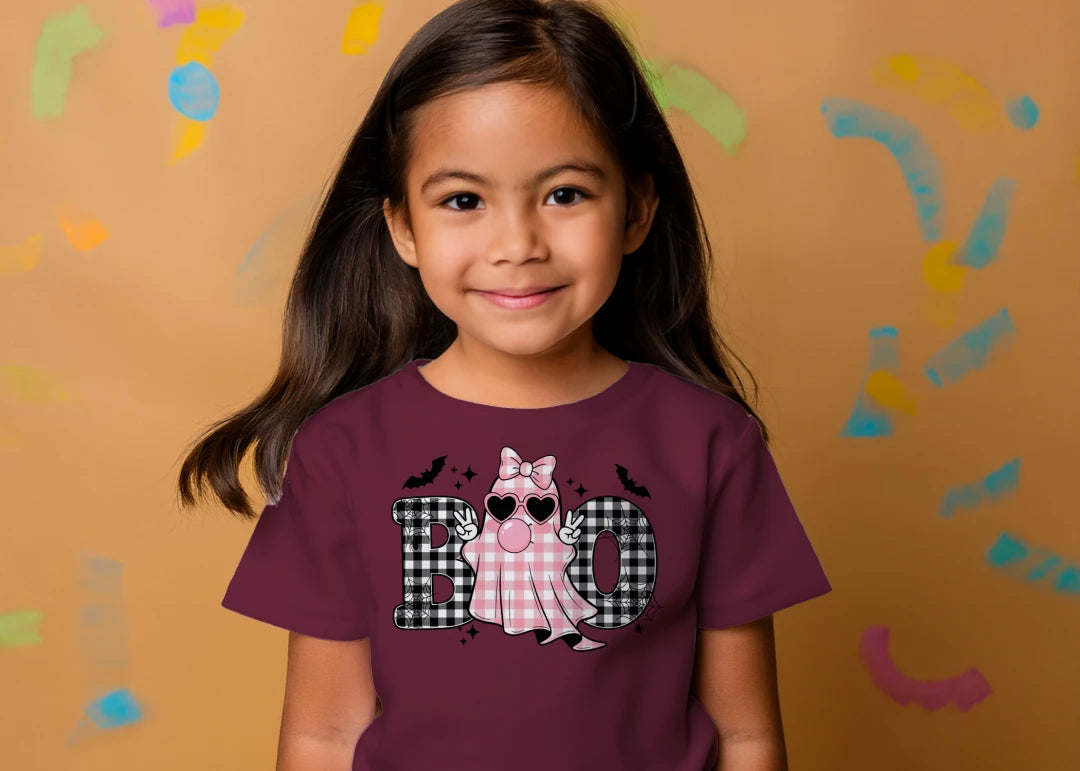 🎃👻 BOO Plaid Ghost Tee👻🎃