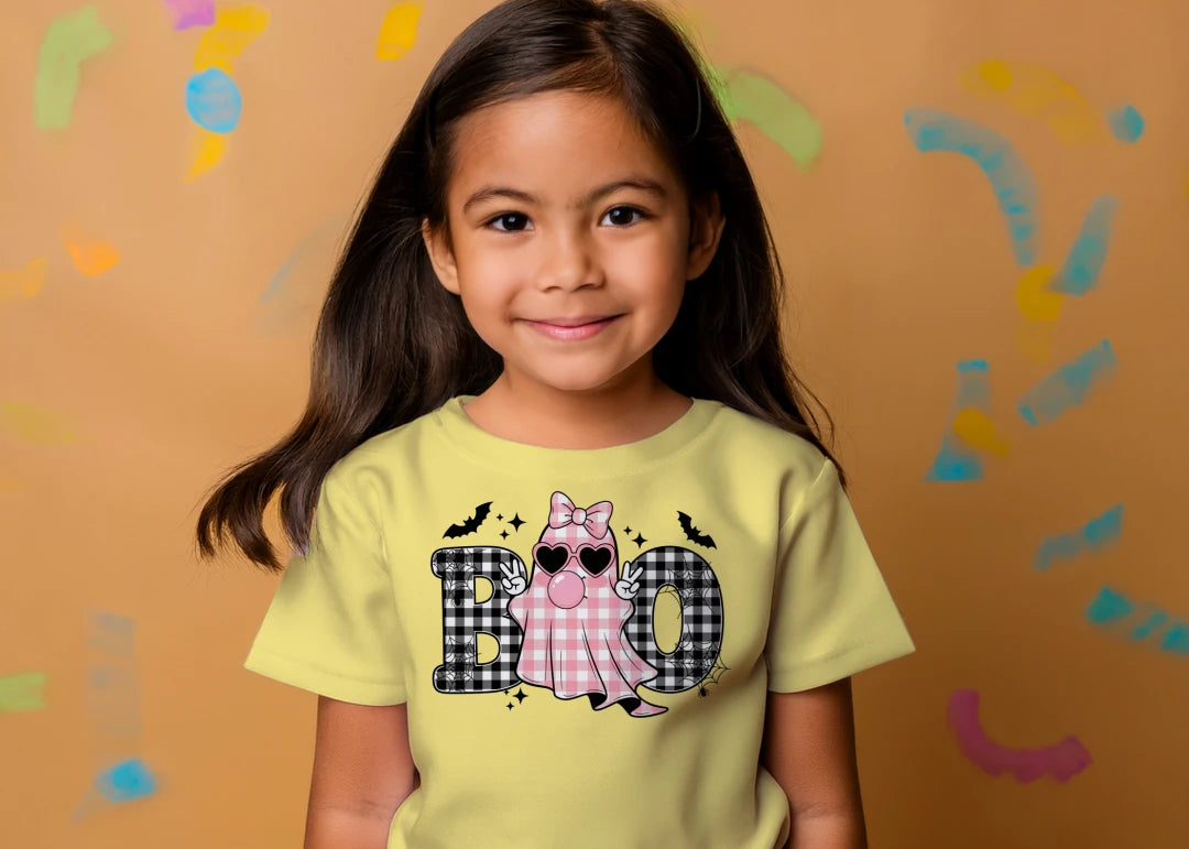 🎃👻 BOO Plaid Ghost Tee👻🎃