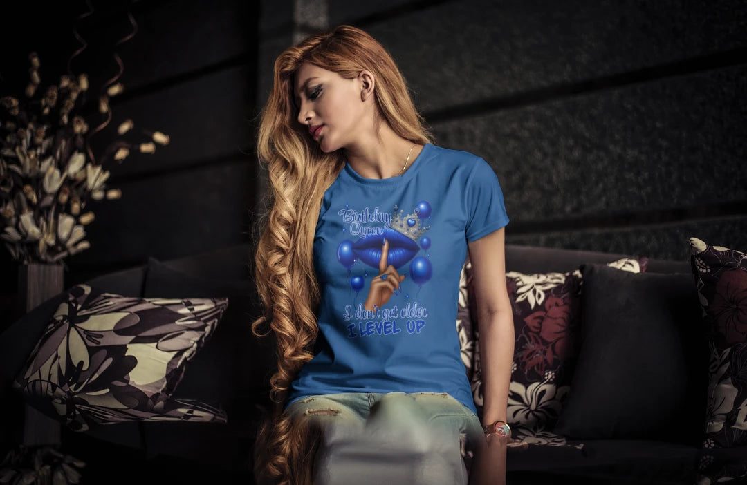👑💙 Birthday Queen “Level Up” Tee 👑💙