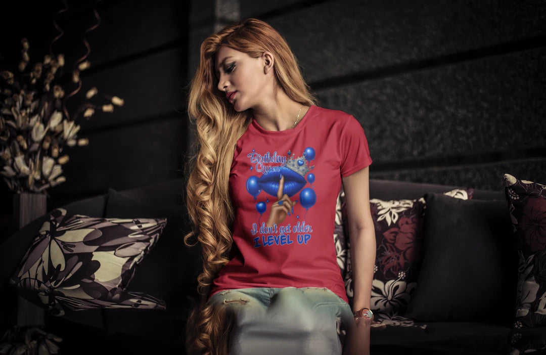 👑💙 Birthday Queen “Level Up” Tee 👑💙