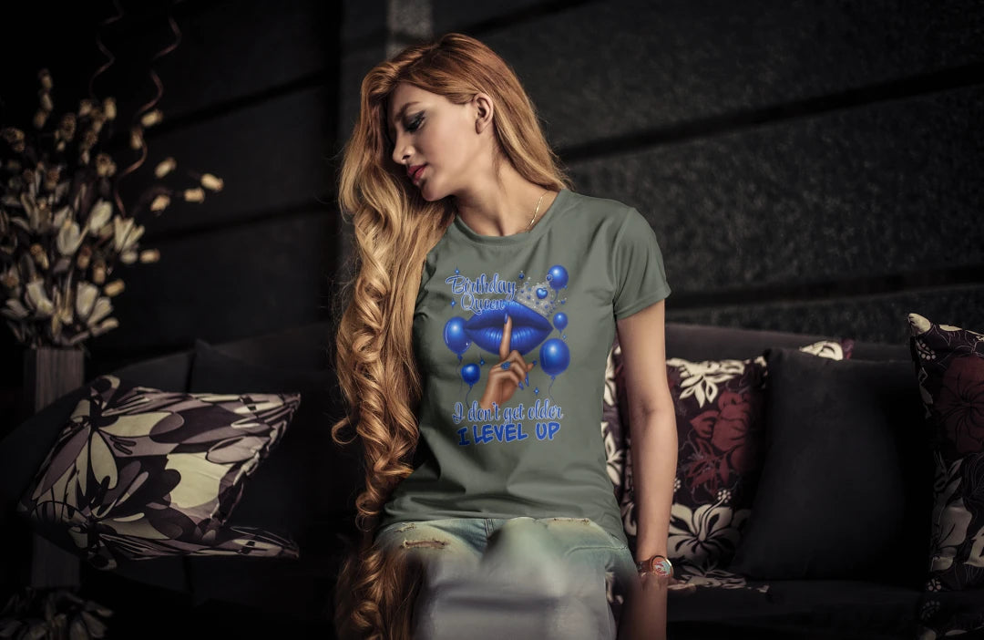 👑💙 Birthday Queen “Level Up” Tee 👑💙