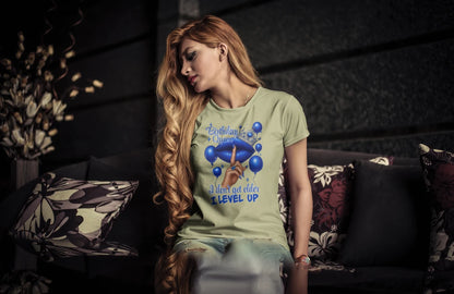 👑💙 Birthday Queen “Level Up” Tee 👑💙