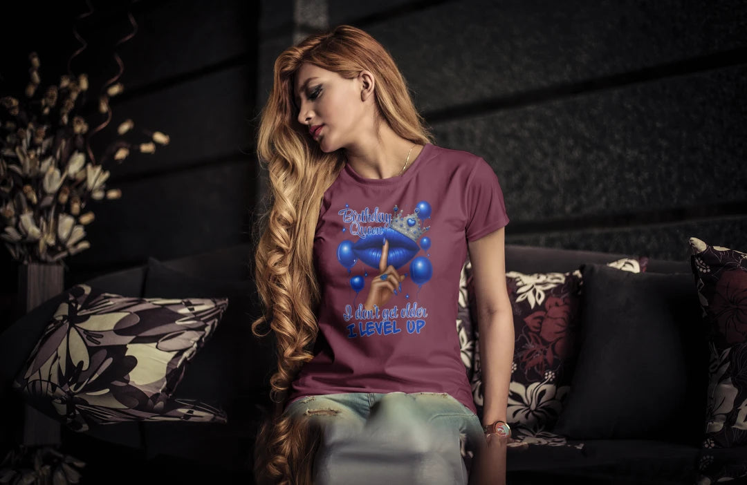 👑💙 Birthday Queen “Level Up” Tee 👑💙