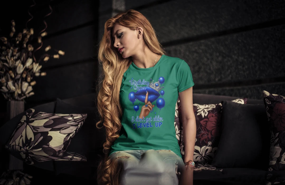 👑💙 Birthday Queen “Level Up” Tee 👑💙