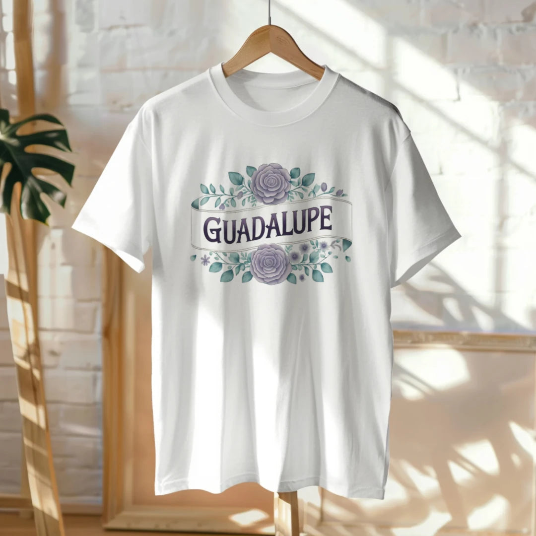 💜🌸 Custom Guadalupe Floral Name Tee 💜🌸