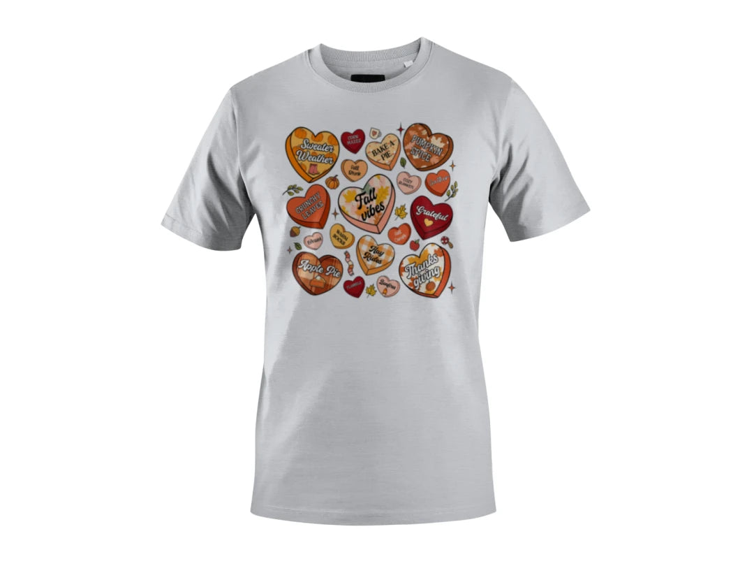 🍂🧡 Fall Vibes Candy Heart Tee 🎃✨