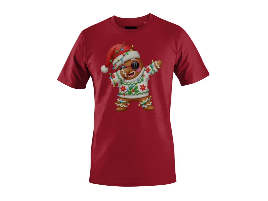 🎅 Gingerbread Dab Tee – Sweet Holiday Vibes Only! 🎄✨
