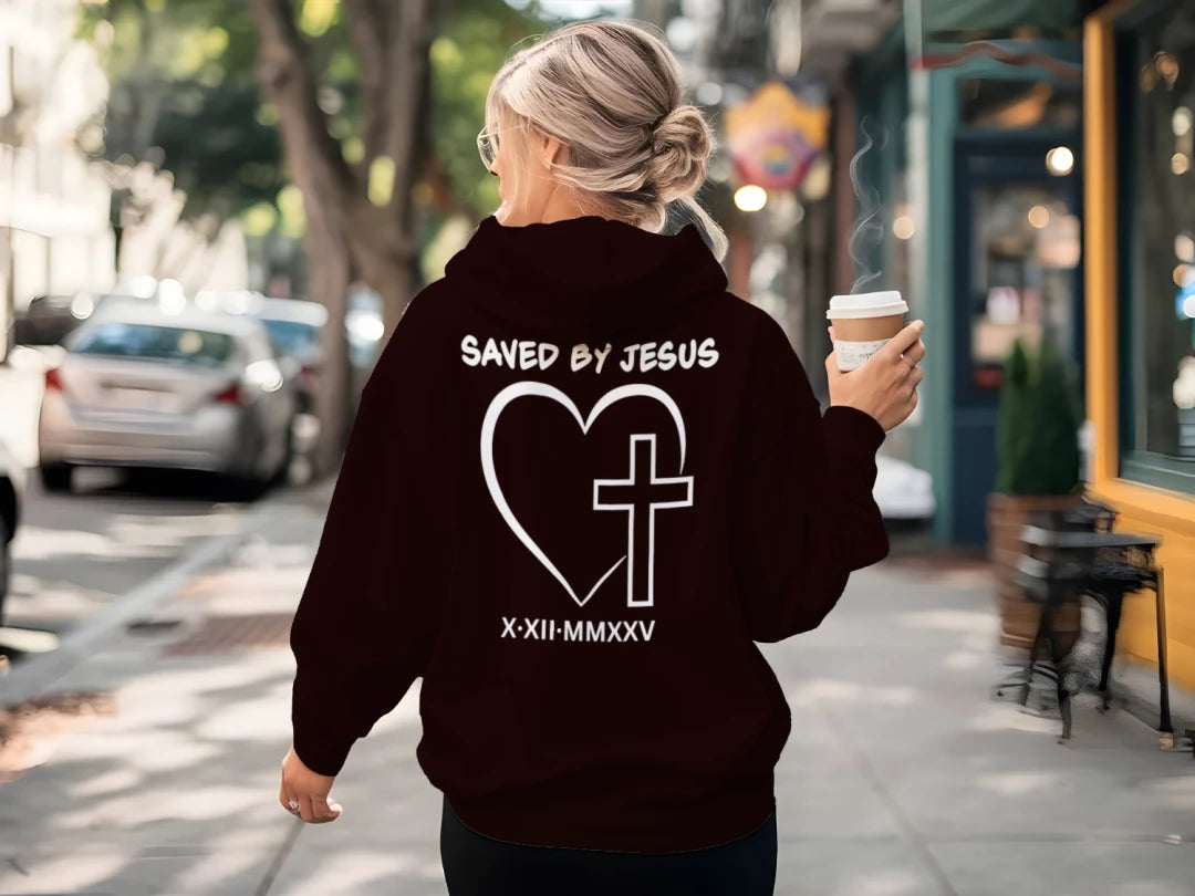 Saved by Jesus Hoodie (personalized)