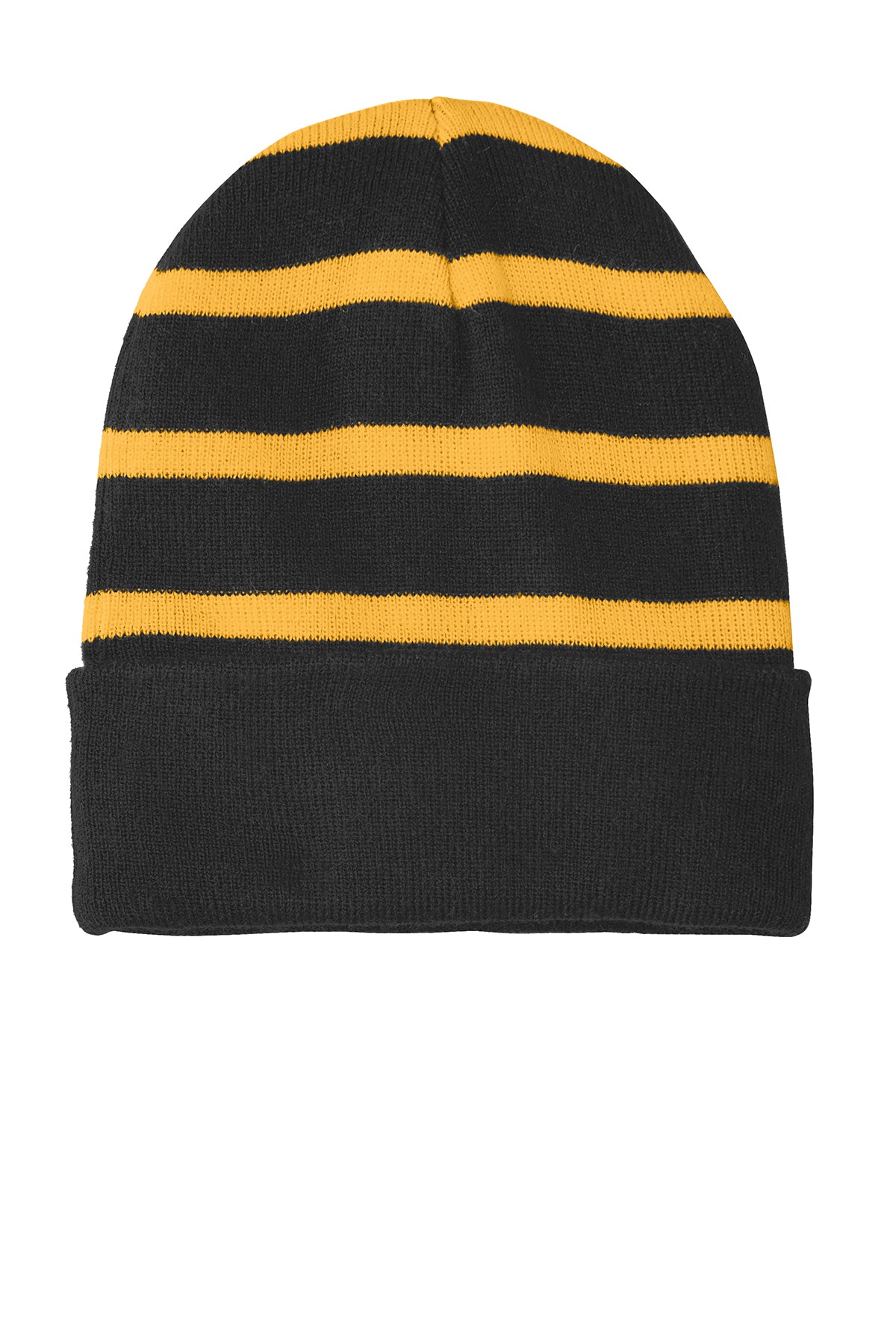 🧊🧶Sport-Tek® Striped Beanie with Solid Band – STC31 🧶🧊