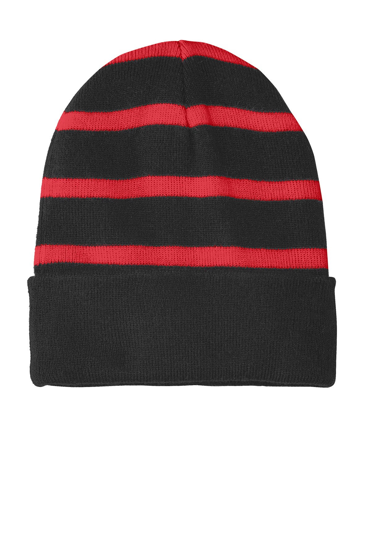 🧊🧶Sport-Tek® Striped Beanie with Solid Band – STC31 🧶🧊