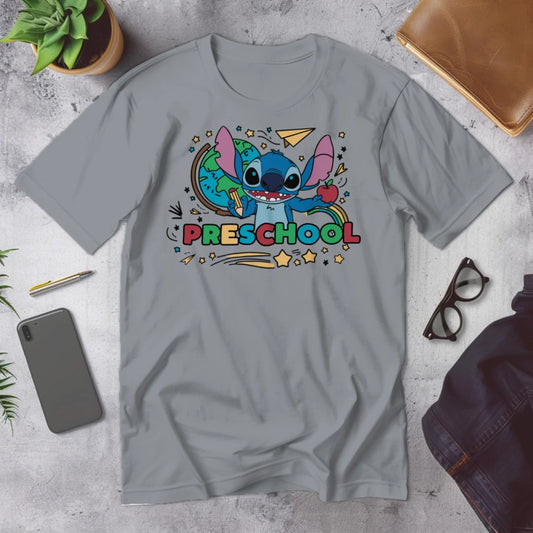 🌺🌀 "Preschool? Ohana Means I'm Ready!" – Stitch Style Tee 🧸💙