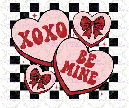 💋XOXO Be Mine Valentine Hearts Design💋