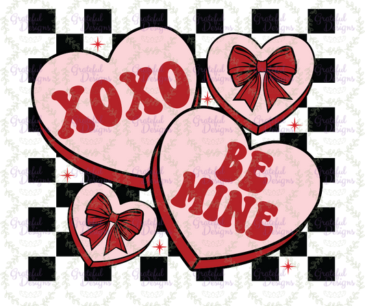 💋XOXO Be Mine Valentine Hearts Design💋