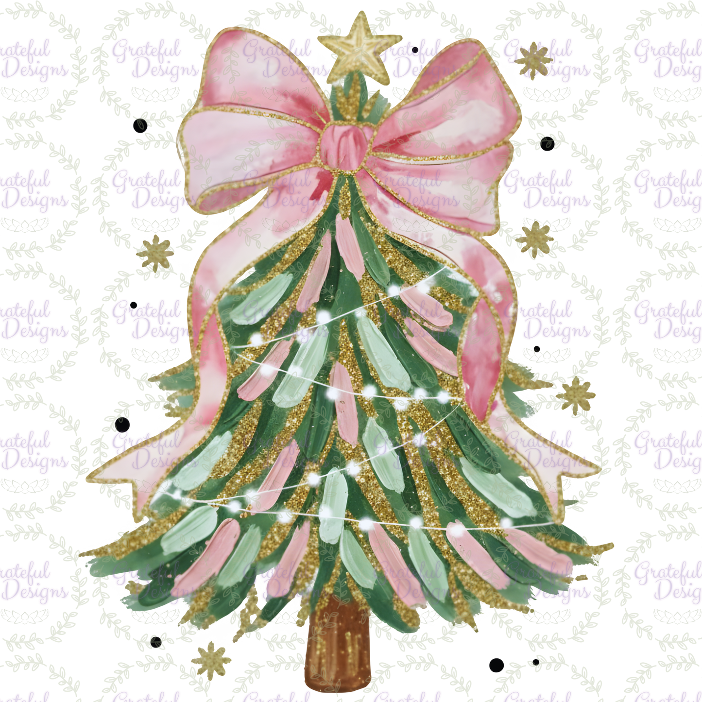 🎀🎄 Pink Bow Christmas Tree Tee 🎀🎄