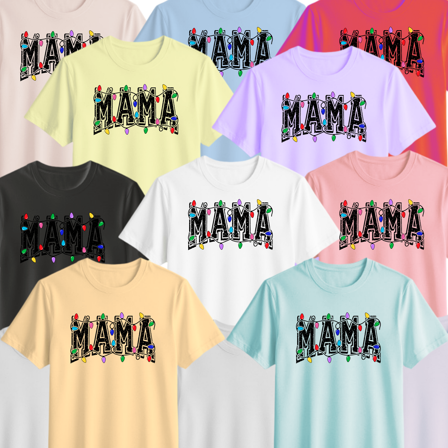 🎄✨ Christmas Lights Mama Tee🎄✨