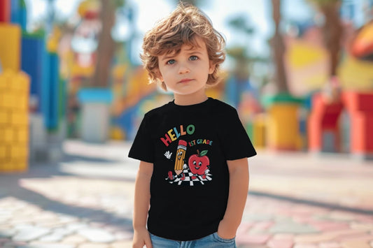 🎒🍎 Hello First Grade – Vintage Toon Style! ✏️👟