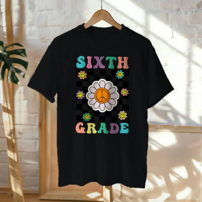 🌼 Groovy Sixth Grade Tee 🌼