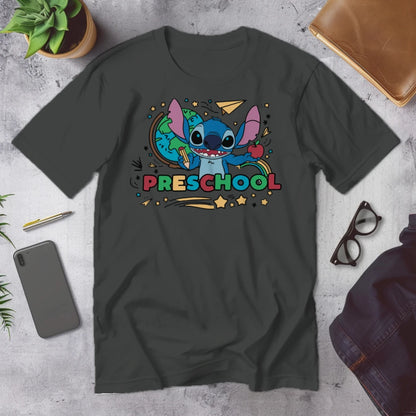 🌺🌀 "Preschool? Ohana Means I'm Ready!" – Stitch Style Tee 🧸💙