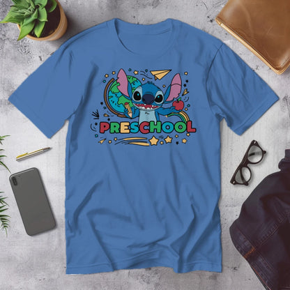 🌺🌀 "Preschool? Ohana Means I'm Ready!" – Stitch Style Tee 🧸💙