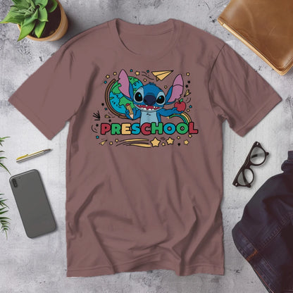 🌺🌀 "Preschool? Ohana Means I'm Ready!" – Stitch Style Tee 🧸💙