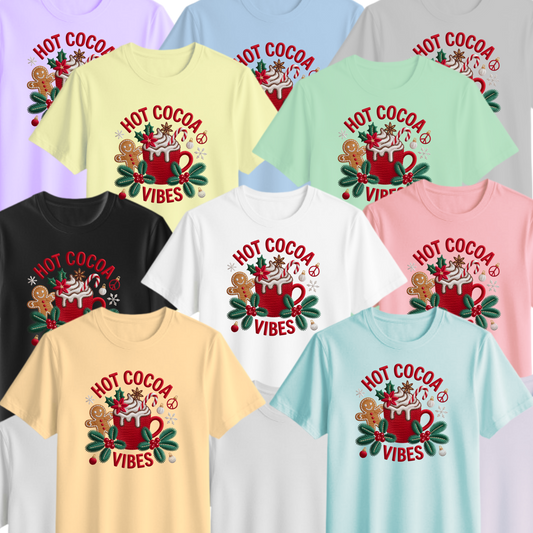 ☕🎅 “Hot Cocoa Vibes” Embroidered-Style ☕🎅