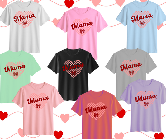 🎀✨Mama Checkered Heart Design🎀✨