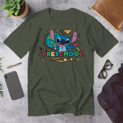 🌺🌀 "Preschool? Ohana Means I'm Ready!" – Stitch Style Tee 🧸💙