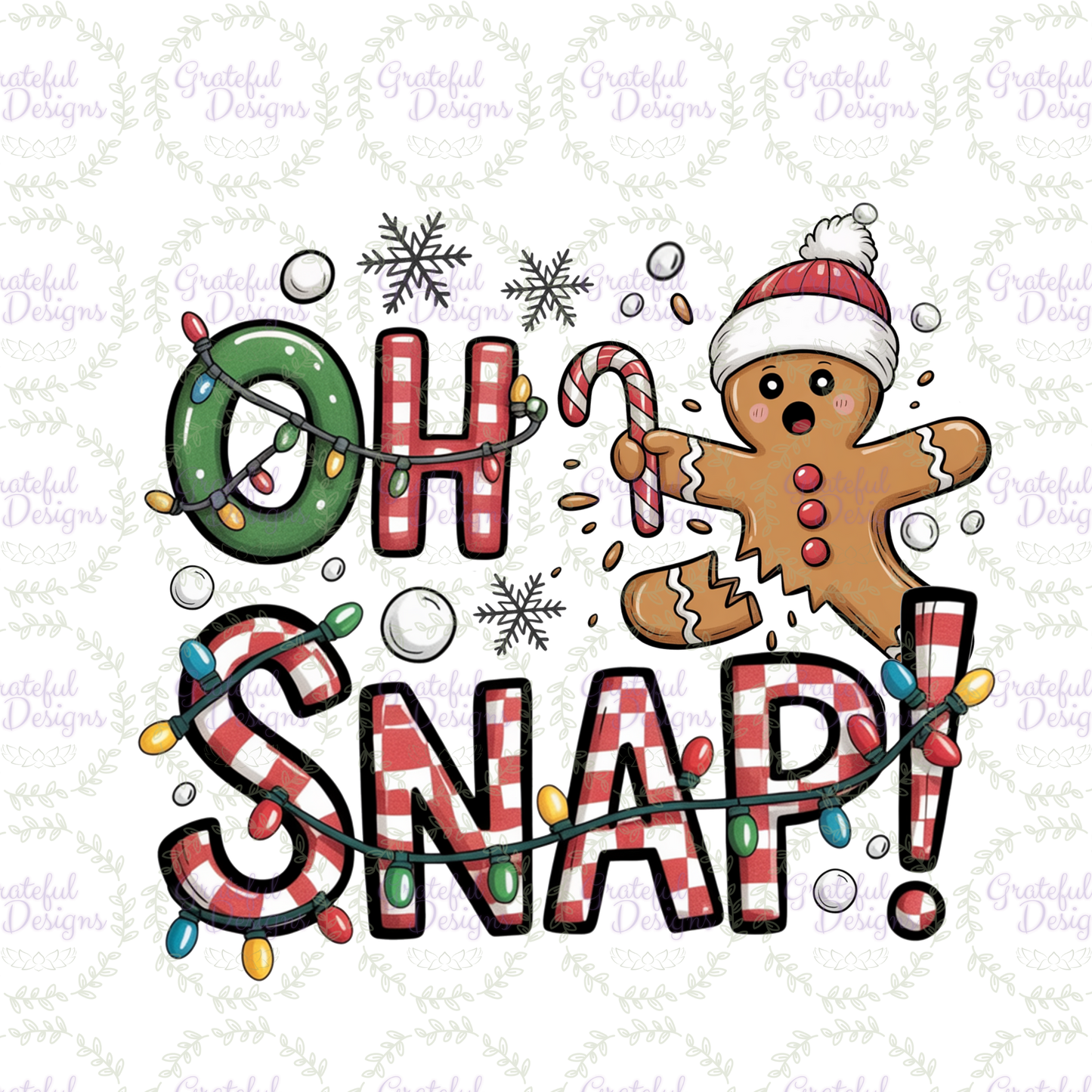 🍬😱 “Oh Snap!” Gingerbread Christmas Tee🍬😱