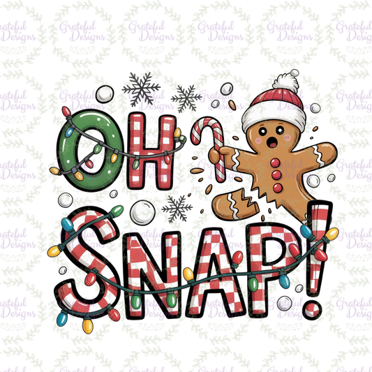 🍬😱 “Oh Snap!” Gingerbread Christmas Tee🍬😱