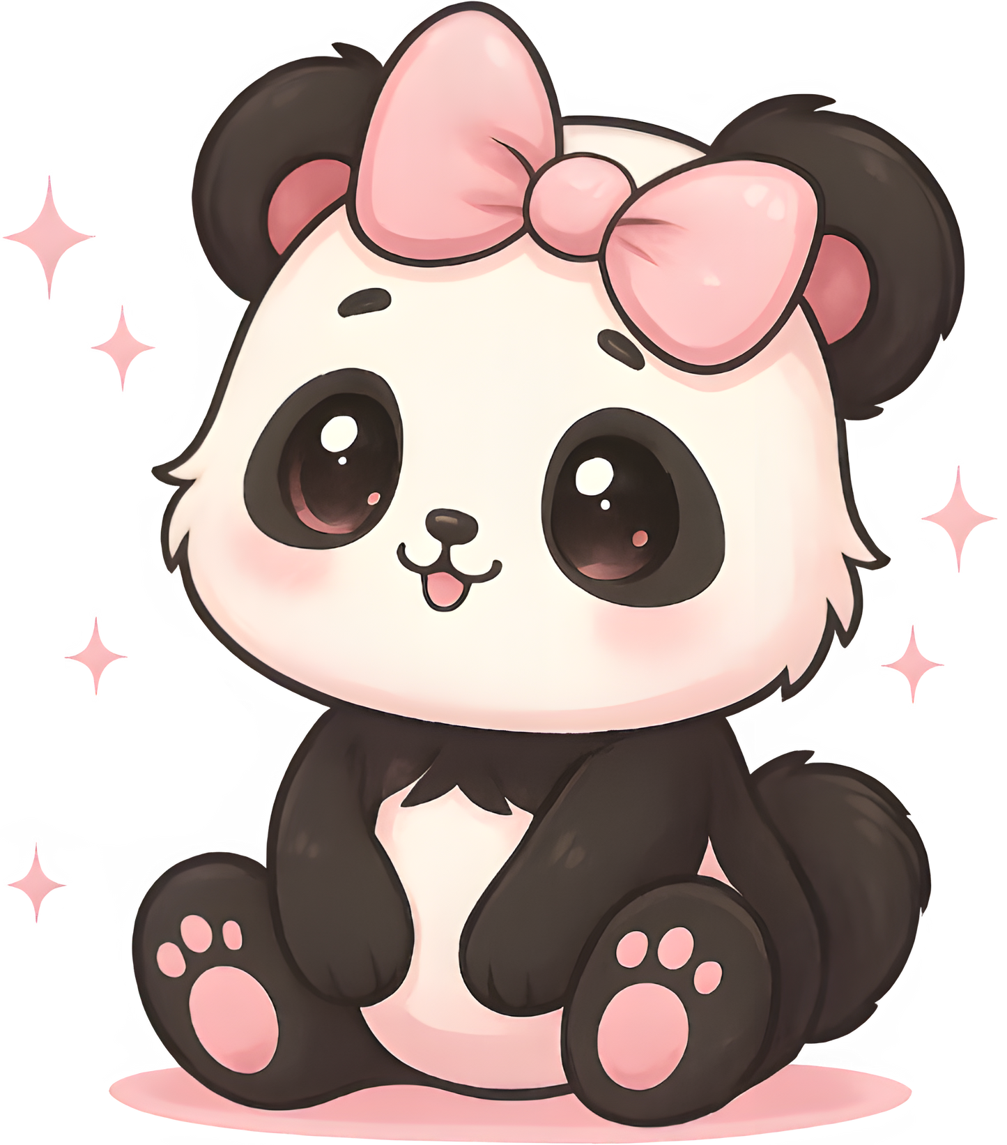 🐼💖Isaacs Inspired Pink Panda UV Sticker – Durable & Adorable💖🐼