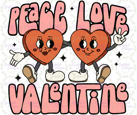 ✌️💞Peace Love Valentine Retro Heart Design✌️💞
