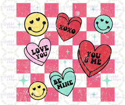 🍬✨Retro Candy Hearts Smiley Design🍬✨